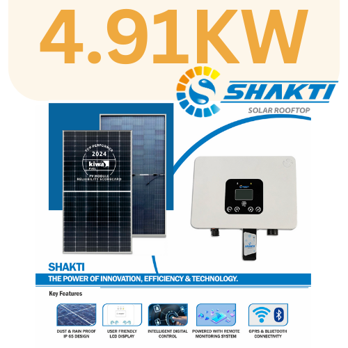 Shakti Energy Solar Rooftop Kit 4 kw (4.91 kw)